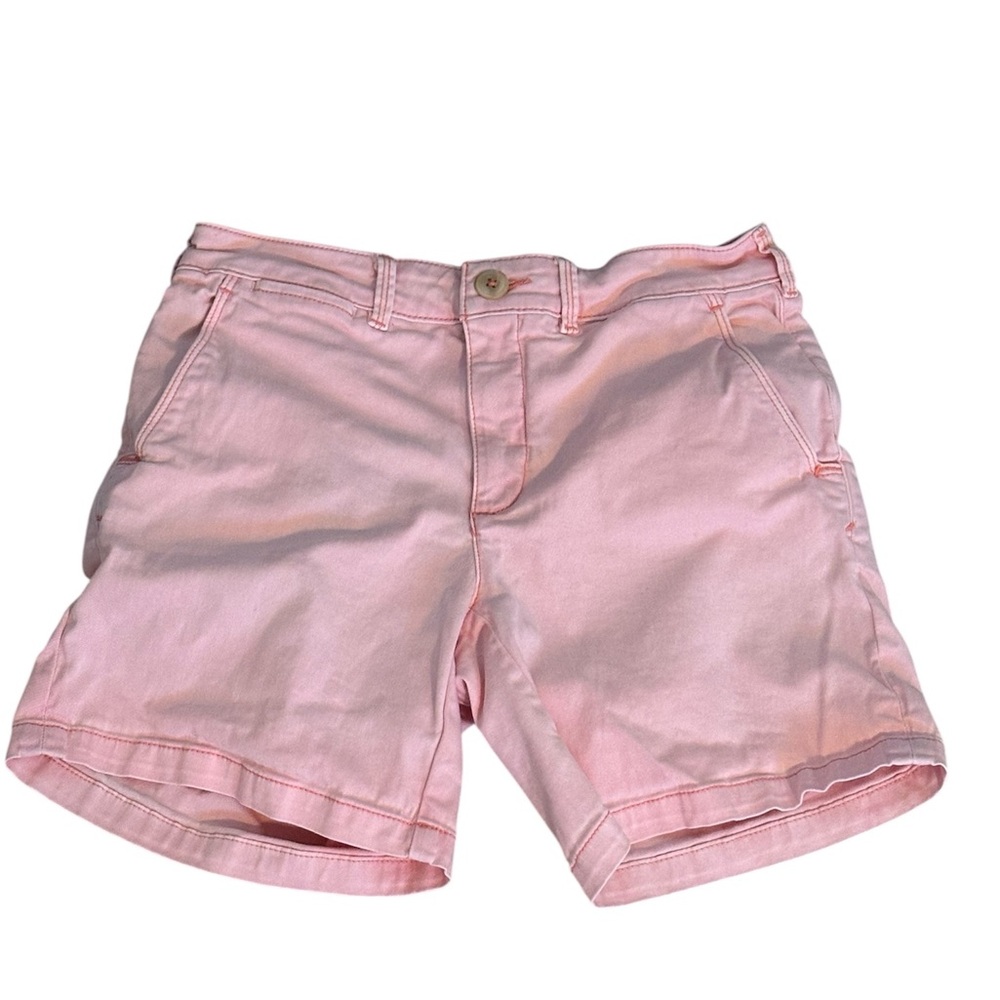 Anthropologie Pink Bermuda Shorts Classic Cotton Blend